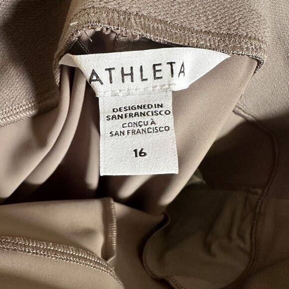 Athleta mushroom 16 Flat front Ankle Straight Leg Trousers - Picture 2 of 12